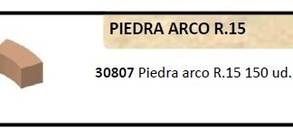 Keranova 30807. Piedra arco R. 15. Bolsa 150 unidades. Color rojizo anaranjado