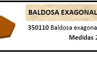 Keranova 350110 - 25 baldosas rojas hexagonales