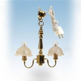 ARTESANÍA LATINA 12959. LÁMAPARA TECHO GRANDE 2 TULIPAS PARA CASA MUÑECAS