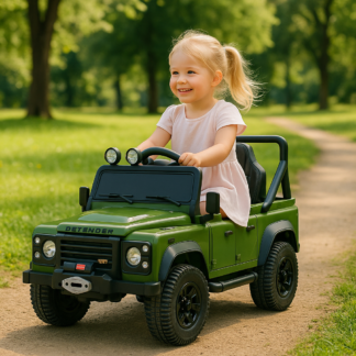 Land Rover Defender 24v, 1 plaza, mando RC, verde - INDA1186-RA-QLS-8605