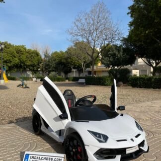 LAMBORGHINI AVENTADOR 12V, BLANCO, RC, 1 PLAZA, niños 1-5 años  - INDA413AC-HL328
