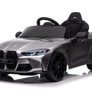 Coche a bateria niños BMW M4 12V, GRIS, 1-5 años INDA804-KIDS