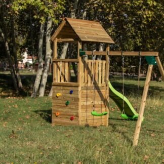 PARQUE INFANTIL MASGAMES CANIGÓ CON CASITA + COLUMPIO DOBLE - MA700205