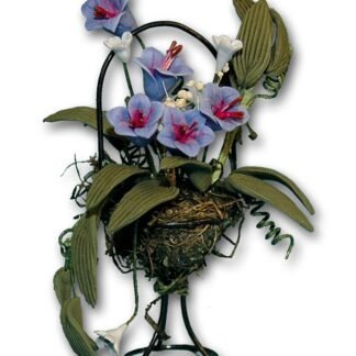 Macetero de pie con flores en miniatura para casa de muñecas. Escala 1/12. CHA36166