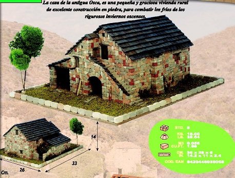 Cuit 3605 - Kit maqueta Casa rural piedra Huesca