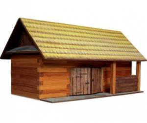 MAQUETAS DE MADERA WALACHIA, 1310- KIT EDIFICIO ALMACÉN MINIATURA DE MADERA. 148 PIEZAS