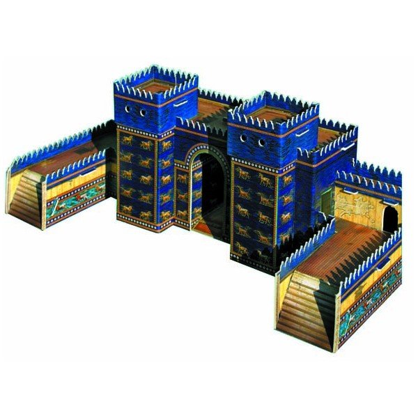 PUZZLE 3D CARTÓN " PUERTA DE ISHTAR". KIT CONSTRUCCIÓN. CLEVER PAPEL 14257