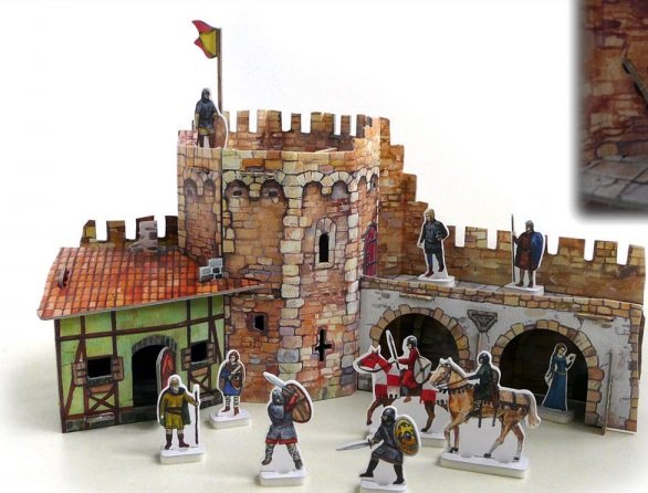 Clever 14253 Puzzle 3D Torre esquinada medieval