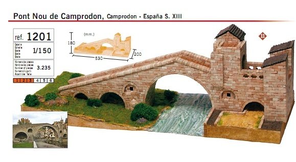 Maqueta  Puente nuevo Camprodón 1/150. 1201 Aedes Ars