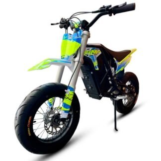 MOTARD ELECTRICA 48V 1600W PARA NIÑOS, RUEDAS 10/10 IMP6383 AMARILLA
