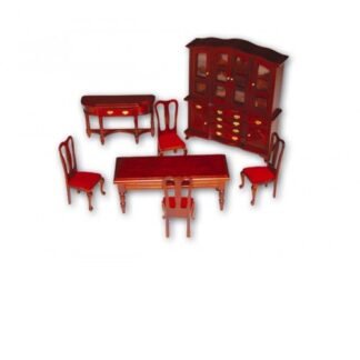Set muebles de comedor para casa de muñecas. Escala 1/12. CHA36110