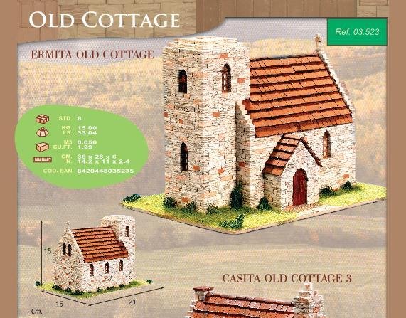 Kit maqueta ermita de piedra OLD COTTAGE - CUIT 3523