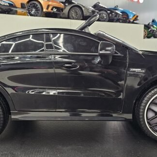 Coche eléctrico 12v para niños, Mercedes CLA45S AMG, negro, 2 MOTORES, RC INDA993-KI4