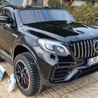 Coche eléctrico infantil Mercedes GLC63, 2 PLAZAS, PANTALLA MP4, 4 motores DE 12V, pintado negro - INDA101-XMX-608zw