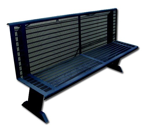 BANCO-ASIENTO DE CHAPA PERFORADA, L. 200 cm, REF ASL_408