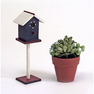 ARTESANÍA LATINA 11227. CASITA PÁJAROS Y PLANTA MINIATURA PARA CASA MUÑECAS