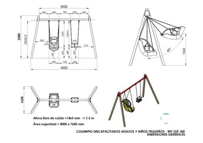 COLUMPIO INTEGRACIÓN 2 ASIENTOS. 1 INCLUSION Y 1 CUNA, USO PUBLICO - 225JBD - Imagen 3