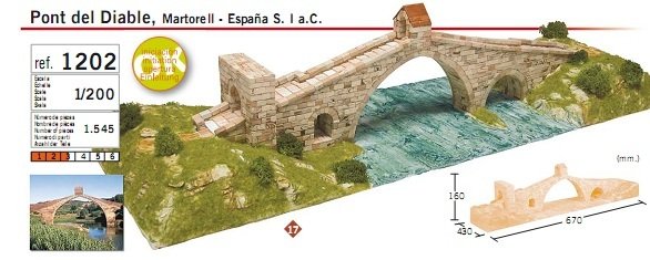 Kit cerámica maqueta puente del diablo. AEDES 1202