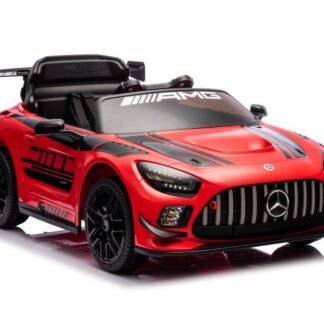 Mercedes-Benz GT3 AMG 12V neumáticos goma, asiento cuero, RC, ROJO - INDA1089-LE-15909