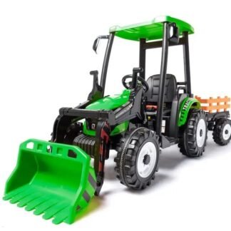 TRACTOR HERCULES-Farmer 24V, + REMOLQUE Y PALA, VERDE, RC, 1-7 AÑOS   INDA931-FARMER-AT