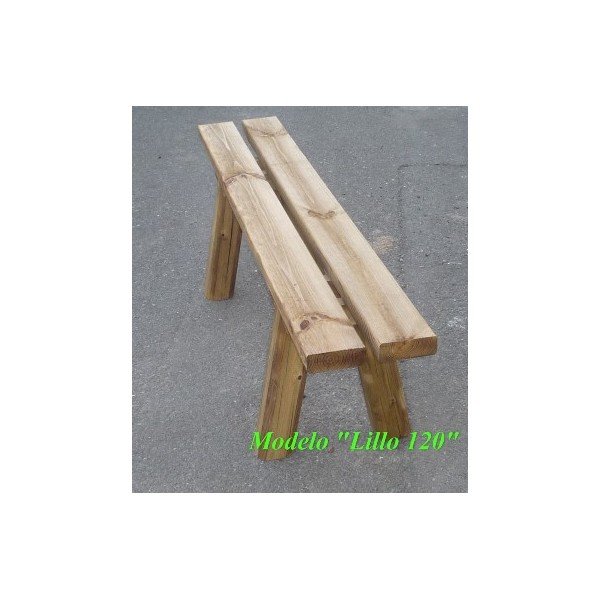BANCO DE MADERA DE PINO TRATADO PARA EXTERIOR LILLO 120. L120
