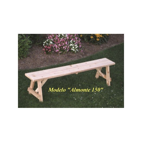 BANQUETA DE MADERA, PINO NÓRDICO, MODELO "ALMONTE 150"