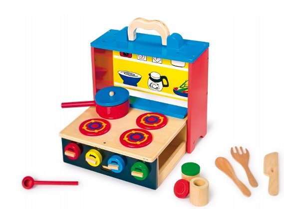 COCINITA PORTÁTIL DE JUGUETE, FABRICADA EN MADERA. REF BERLÍN_127575