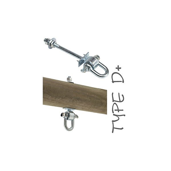 Venta gancho galvanizado tipo "D+" 12830009. Grosor 14cm