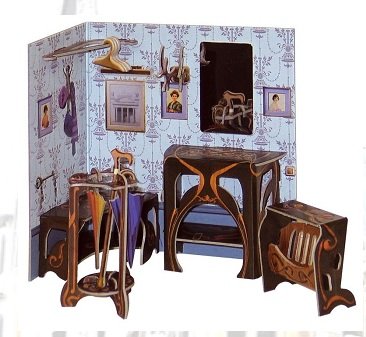 VESTÍBULO CASA DE MUÑECAS. CLEVER PAPEL REF 14262