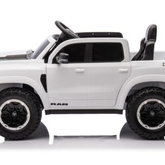 CAMIONETA 12V DODGE RAM PARA NIÑOS, 4 MOTORES, RC PARENTAL, FULL OPTION, BLANCO, 1-5 AÑOS  INDA1013-LE-20905