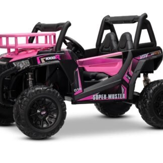 COCHE SUPER-BUGGY UTV 24V, HASTA 100KG, MANDO RC, ROSA - INDA1229-BN