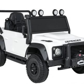 Land Rover Defender 24v, 1 plaza, mando RC, blanco - INDA1187-RA-QLS-8605