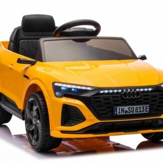 coche eléctrico infantil  Audi SQ8 amarillo 12v, rc, 1-4 años, RUEDAS GOMA, ASIENTO PIEL - INDA786-RA-BRD-2168