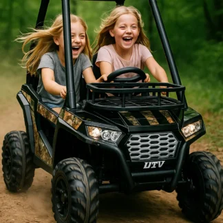 Buggy-Monster 24v, 2 motores, Ruedas de goma, NEGRO, MANDO RC - INDA1093-LE7468