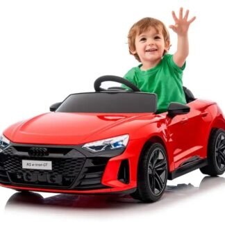 AUDI E-TRON GT 12V, 2 MOTORES, ROJO, RC, RUEDAS PLASTICO, ASIENTO PLASTICO INDA716-AT