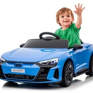 AUDI E-TRON GT 12V, 2 MOTORES, AZUL, RC, RUEDAS PLASTICO, ASIENTO PLASTICO INDA720-AT