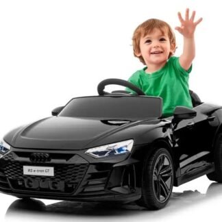 AUDI E-TRON GT 12V, 2 MOTORES, NEGRO, RC, RUEDAS PLASTICO, ASIENTO PLASTICO INDA719-AT