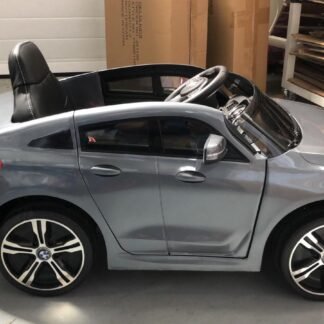 Coche para niños BMW 6GT 12v, asiento cuero, neumáticos goma - INDA215-BMW6GTGRIS
