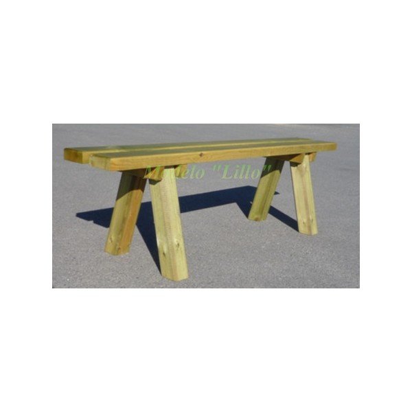 BANCOS DE JARDÍN - Banco de jardín, de madera de exterior. Modelo Lillo 200