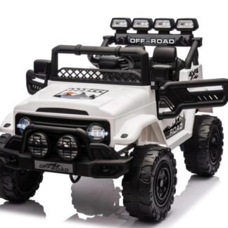 Coche infantil CLIMBER 12V, blanco, a batería, 4 motores, 1-3 AÑOS, RC  INDA900-RA-JJ2122