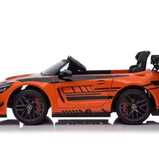 Mercedes-Benz GT3 AMG 12V neumáticos goma, asiento cuero, RC, NARANJA - INDA1003-AC-BBH033