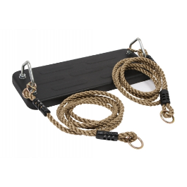 ASIENTO-SILLA DE CAUCHO (PLACA METÁLICA INTERIOR DE REFUERZO) CON CUERDAS PARA COLUMPIOS, ref 12810022