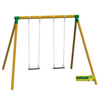 COLUMPIOS DOBLE CON ASIENTOS DE CAUCHO FUJI. MA700051 - COLUMPIO ADULTOS