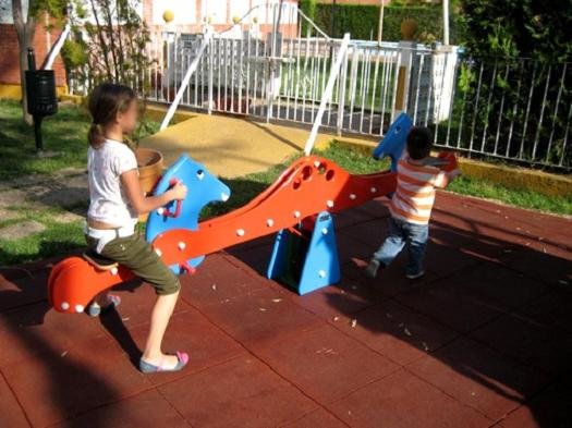 VENTA BALANCIN PALANCA INFANTIL MODELO DOBLE CABALLITO, CUMPLE NORMATIVA PUBLICA EN1176, REF ASL_212