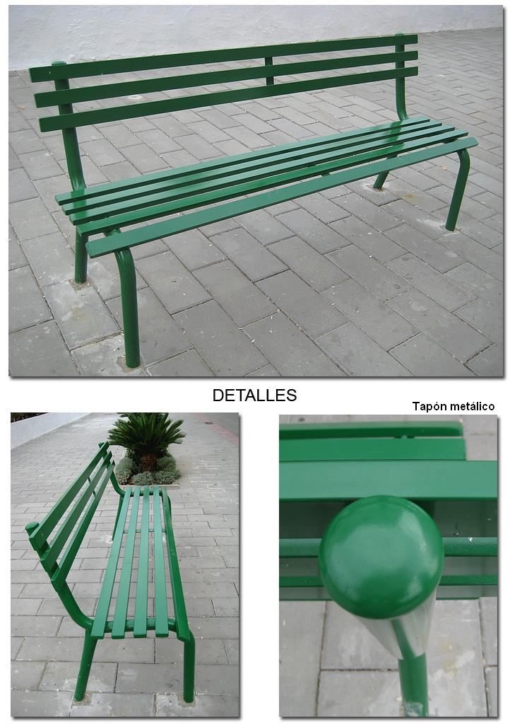 BANCO DE HIERRO PINTADO. L. 1,5m. ASL_407