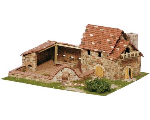 Kit maqueta piedra GRANJA, PORTÓN Y ESTABLO. AEDES 1414