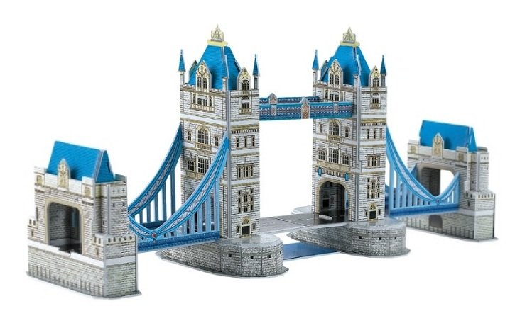 Maquetas de carton en miniatura, Serie de grandes monumentos, el puente de Londres. REF BERLÍN_128912.