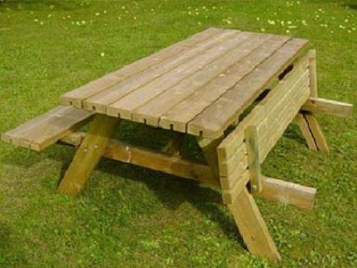 MESA MADERA PARA PICNIC 2 METROS - VG2MP