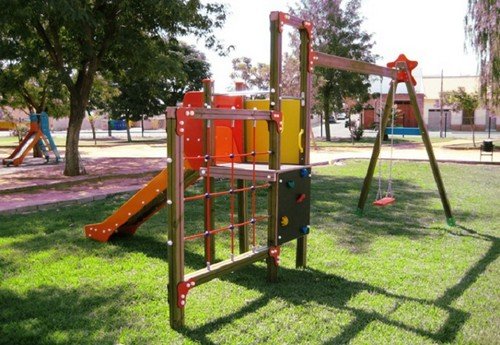 VENTA PARQUE INFANTIL CON COLUMPIO y TOBOGÁN "MALLORCA" USO PÚBLICO. ASL_296