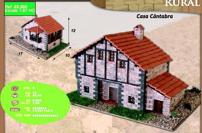 KIT MAQUETA DE CERÁMICA. CASA CANTABRIA.  CUIT 03505. Escala 1:87